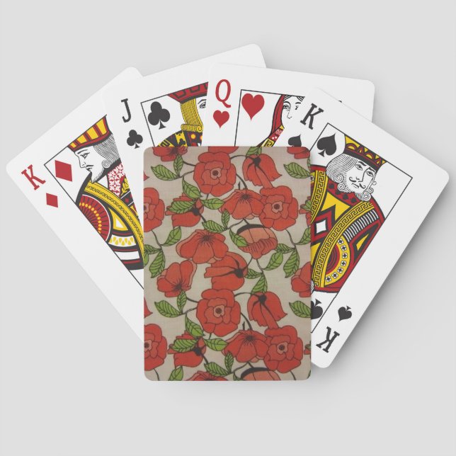 Red Poppies Poker Cards (Back)