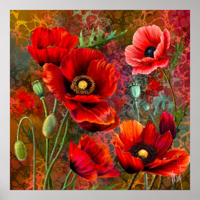 Red Poppies Poster (Front)
