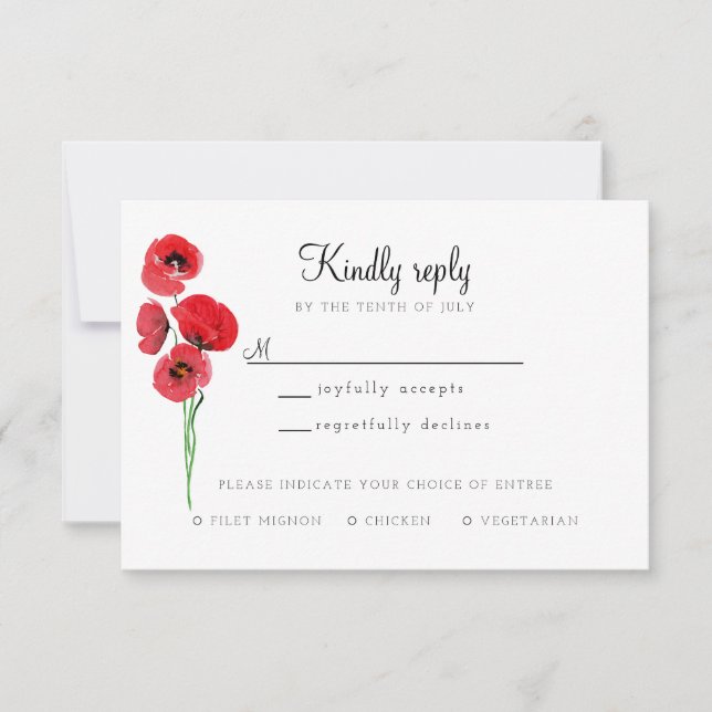 red poppies response card (Front)