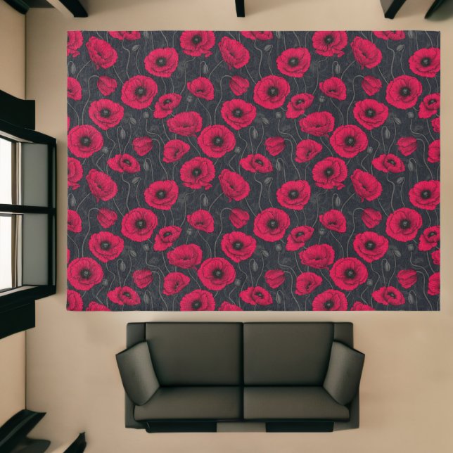 Red Poppies Rug (Insitu (Indoor 1))