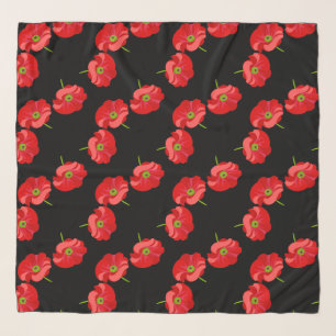 Red poppies scarf