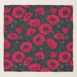 Red Poppies Scarf<br><div class="desc">Poppy flowers,  hand-painted in Photoshop,  seamless pattern.</div>
