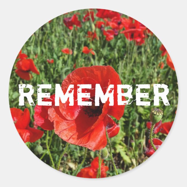 Red Poppies Sticker (Front)