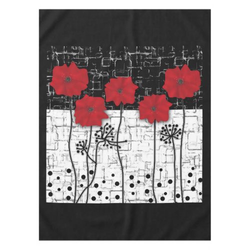 Red poppies tablecloth