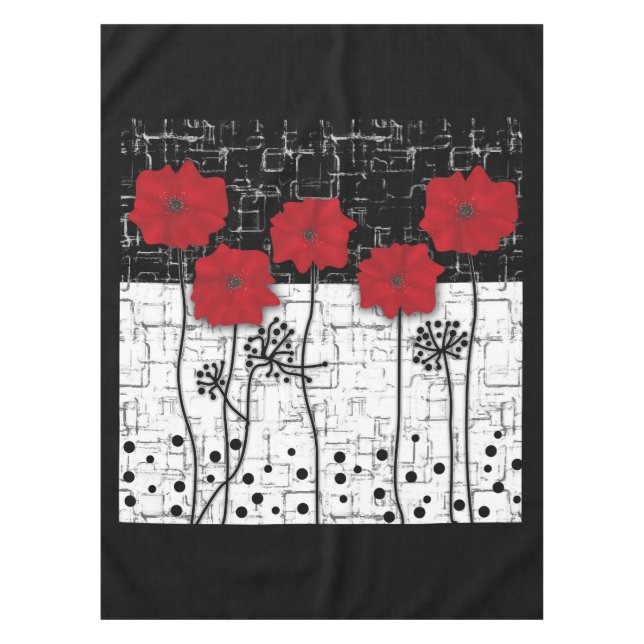 Red poppies tablecloth (Front)