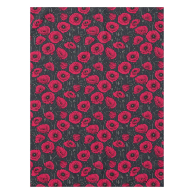 Red Poppies Tablecloth (Front)