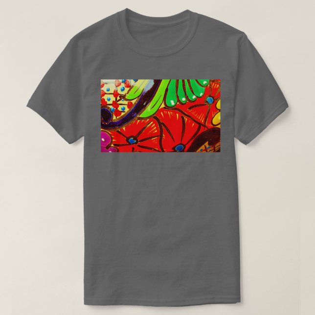 Red Poppies Talavera T-Shirt (Design Front)