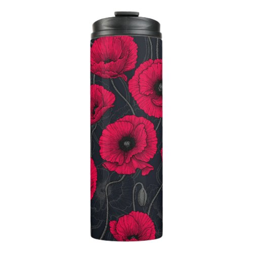 Red Poppies Thermal Tumbler