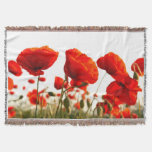 Red Poppies Throw Blanket at Zazzle