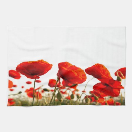Red Poppies Towel