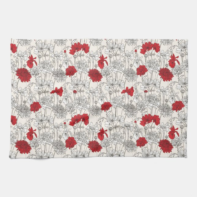 Red Poppies Towel (Horizontal)