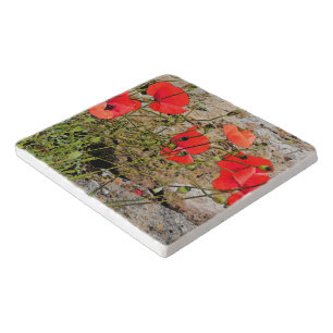 RED POPPIES TRIVET