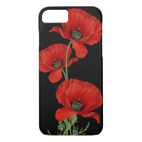 Red Poppies Vintage Botanical iPhone 8/7 Case