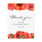 Red poppies watercolor wedding thank you