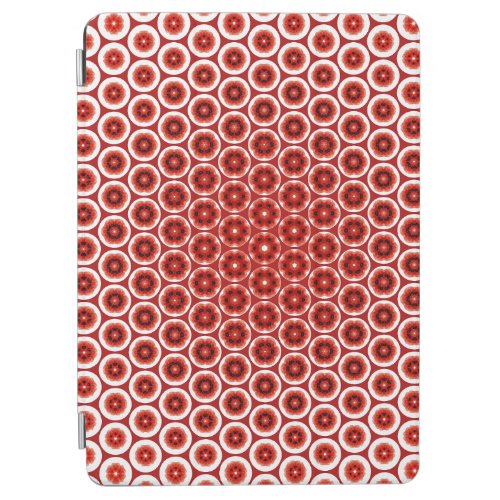 Red poppy abstract geometricv morph art pattern iPad air cover
