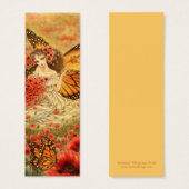 Red Poppy and Monarch Fantasy Bookmark (Front & Back)