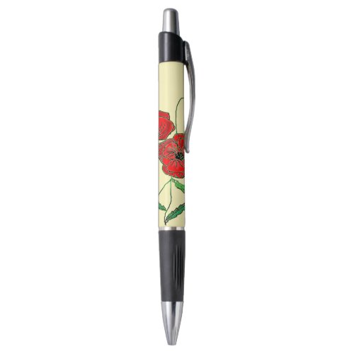 Red Poppy Art Pen