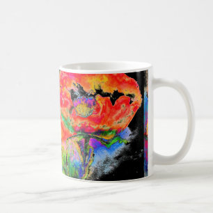 Red Poppy - black Coffee Mug