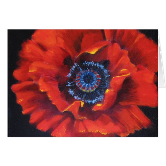 Red Poppy Blank Art Card (Front Horizontal)