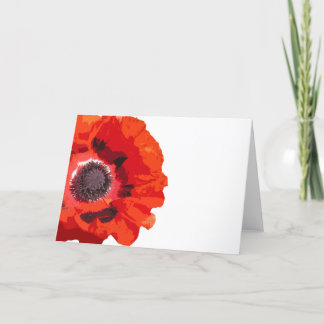 Red Poppy Blank Greeting Card