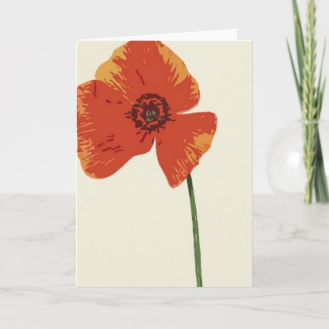 Red Poppy Card (Front)