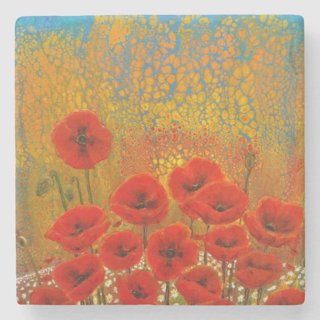 Red Poppy Coaster (Front)