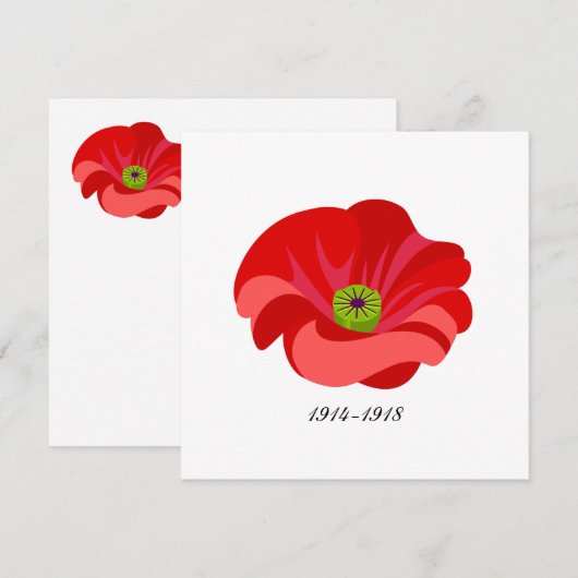 Red poppy commemorative (Front/Back)