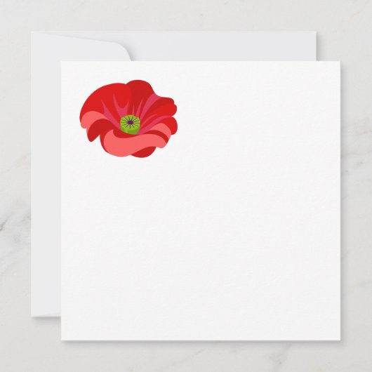 Red poppy commemorative (Back)