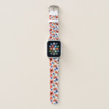 Red Poppy Cornflower Apple Watch Band – 4th of Jul