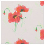 Red poppy fabric