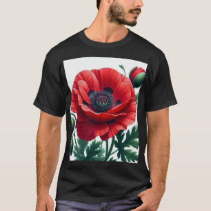 Red Poppy Floral T-Shirt