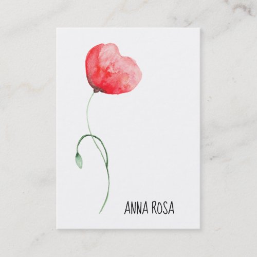  Red Poppy Floral Wedding Event Planner Simple Business Card