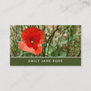 Red Poppy, Floristry Business Card