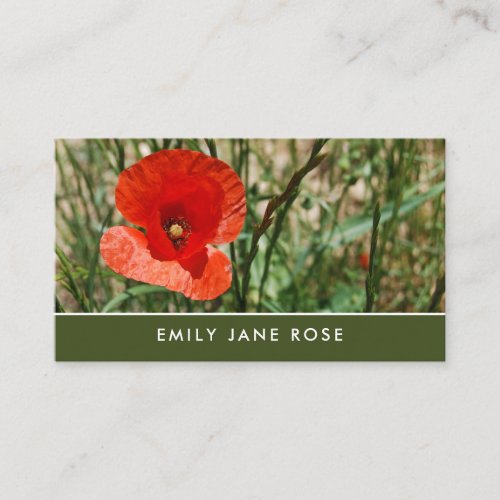 Red Poppy Floristry Business Card