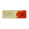 Red Poppy Flower Blossom Custom Address Label
