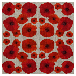 poppy pattern fabric zazzle