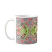 Red Poppy Flower Photo Fractal Classic Mug