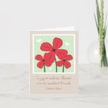 Red Poppy Flower Quote Thinking Of You Sympathy  Card