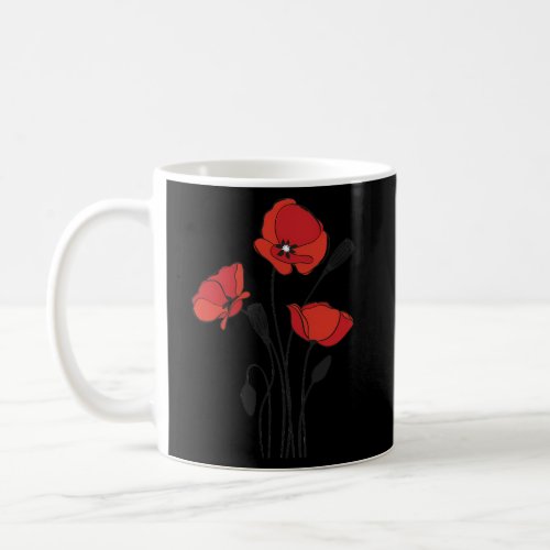 Red Poppy Flower Red Botanical Poppies Poppy Coffee Mug