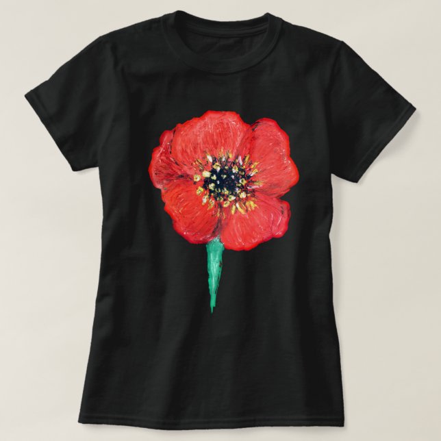 Red poppy flower T-Shirt (Design Front)