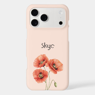 Red Poppy Flowers iPhone 17 Pro Max Case