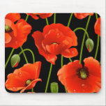 Red Poppy Flowers Mouse Pad<br><div class="desc">Pretty Red and Orange California Poppy flowers</div>