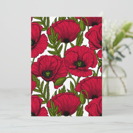 Red Poppy garden 2 (Standing Front)