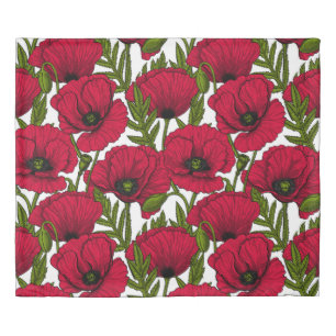 Red Poppy garden 2 Duvet Cover