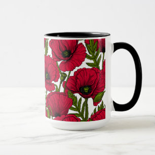 Red Poppy garden 2 Mug