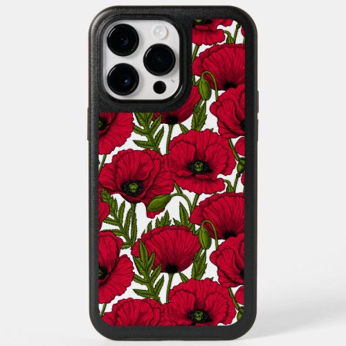 Red Poppy garden 2 OtterBox iPhone 14 Pro Max Case