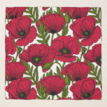 Red Poppy garden 2 Scarf<br><div class="desc">Vector pattern made of hand-drawn poppies.</div>