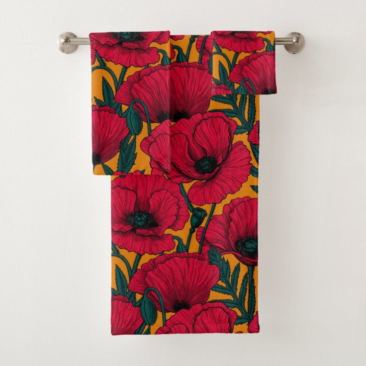 Tea Towel Set, Feeling Poppy/Glowing Gardens