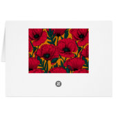Red poppy garden cards (Back Horizontal)