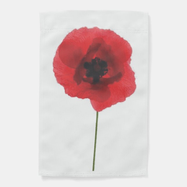 Red Poppy Garden Flag {Memorial/Rememberence Day) (Front)